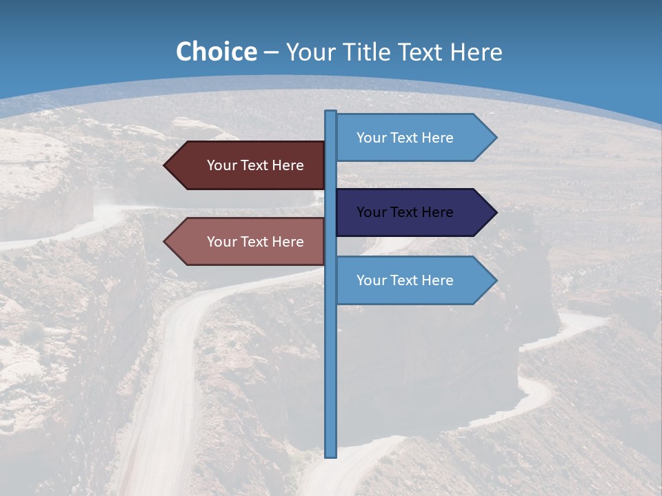 A Scenic View Of A Canyon With A Road Going Through It PowerPoint Template