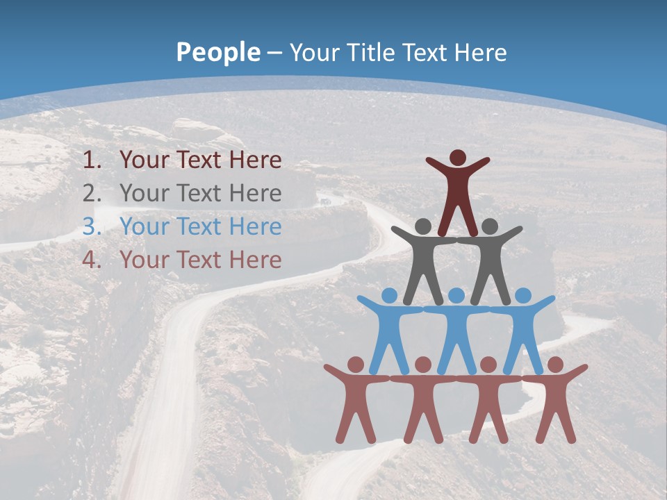 A Scenic View Of A Canyon With A Road Going Through It PowerPoint Template