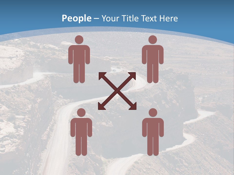 A Scenic View Of A Canyon With A Road Going Through It PowerPoint Template