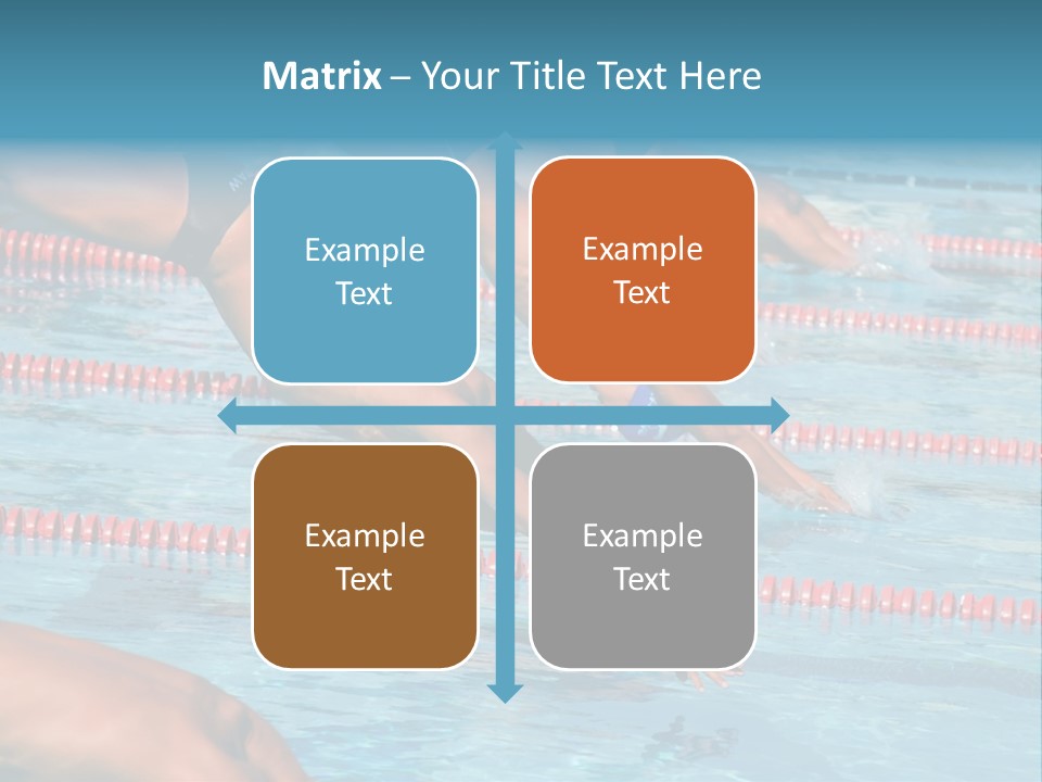 A Group Of People Diving In A Swimming Pool PowerPoint Template