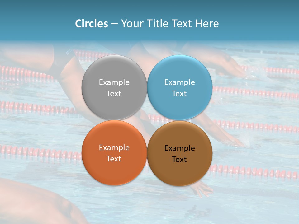 A Group Of People Diving In A Swimming Pool PowerPoint Template