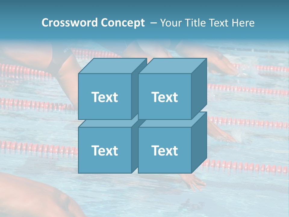 A Group Of People Diving In A Swimming Pool PowerPoint Template