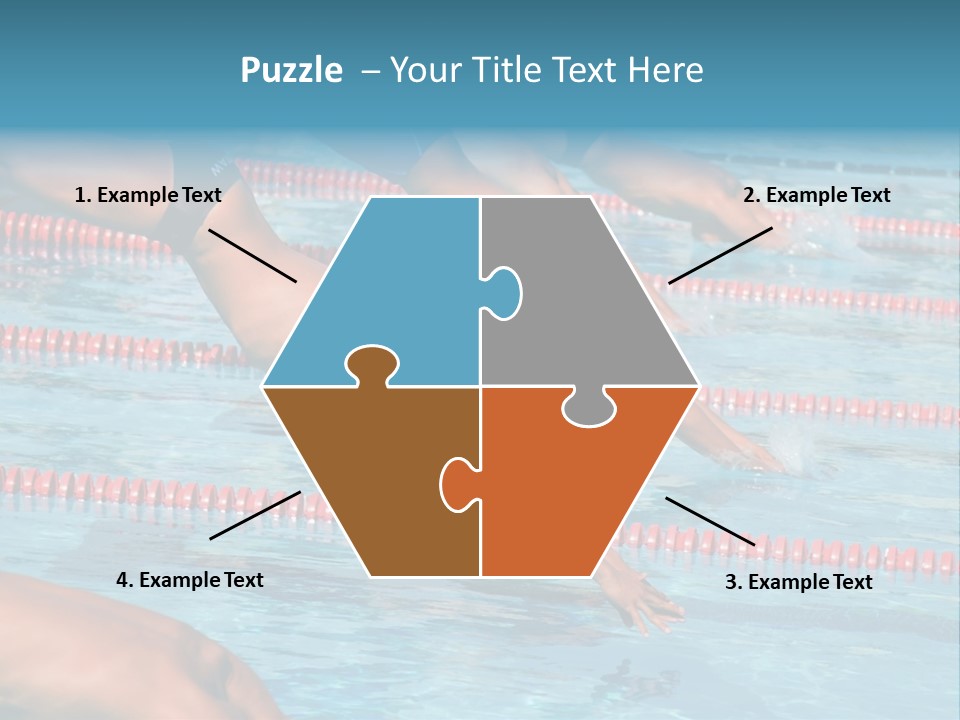 A Group Of People Diving In A Swimming Pool PowerPoint Template