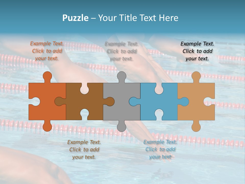 A Group Of People Diving In A Swimming Pool PowerPoint Template