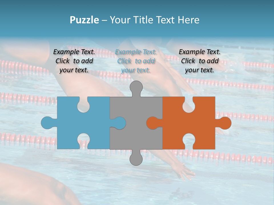 A Group Of People Diving In A Swimming Pool PowerPoint Template