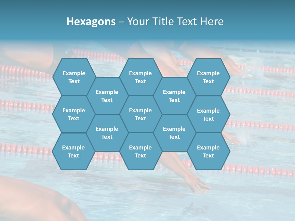A Group Of People Diving In A Swimming Pool PowerPoint Template