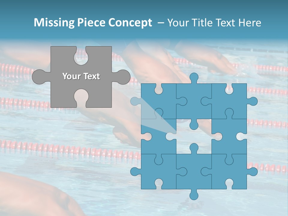 A Group Of People Diving In A Swimming Pool PowerPoint Template