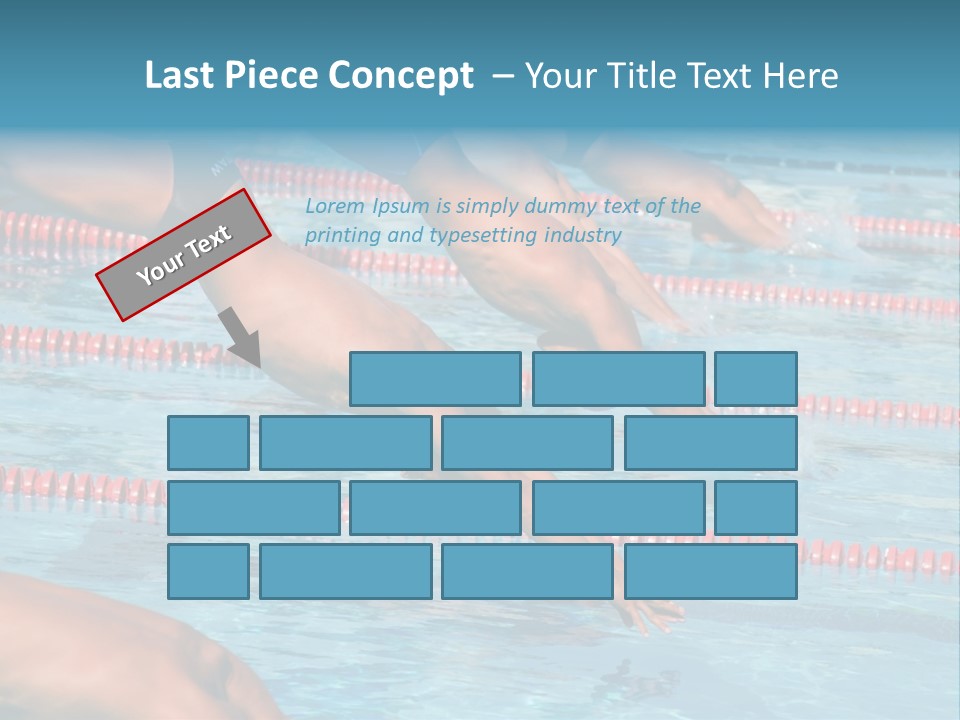 A Group Of People Diving In A Swimming Pool PowerPoint Template