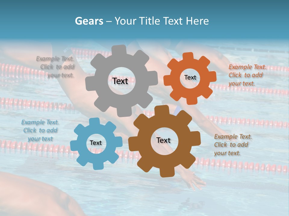 A Group Of People Diving In A Swimming Pool PowerPoint Template