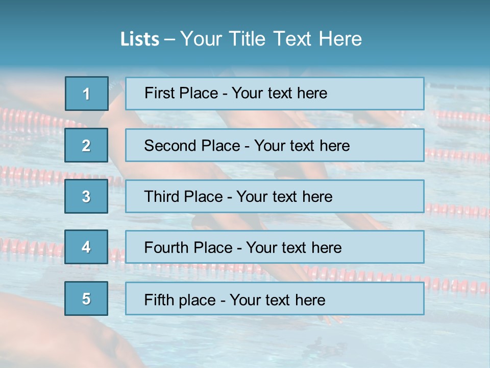 A Group Of People Diving In A Swimming Pool PowerPoint Template