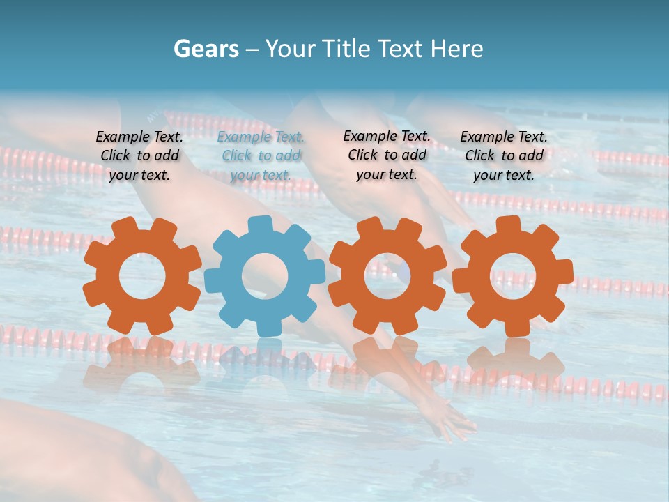 A Group Of People Diving In A Swimming Pool PowerPoint Template