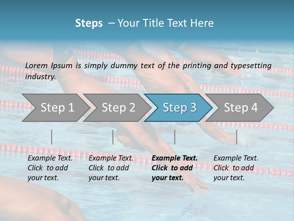 A Group Of People Diving In A Swimming Pool PowerPoint Template