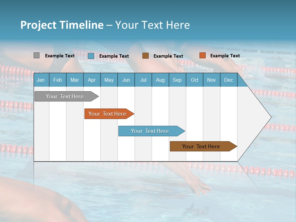 A Group Of People Diving In A Swimming Pool PowerPoint Template