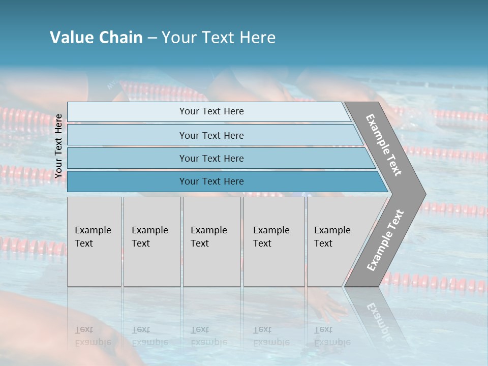 A Group Of People Diving In A Swimming Pool PowerPoint Template