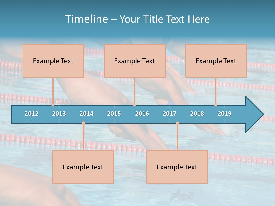 A Group Of People Diving In A Swimming Pool PowerPoint Template