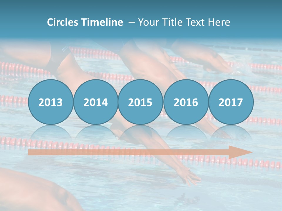 A Group Of People Diving In A Swimming Pool PowerPoint Template