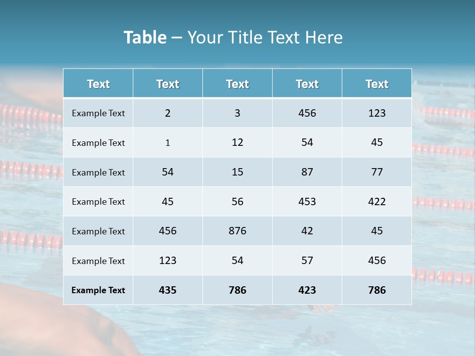 A Group Of People Diving In A Swimming Pool PowerPoint Template