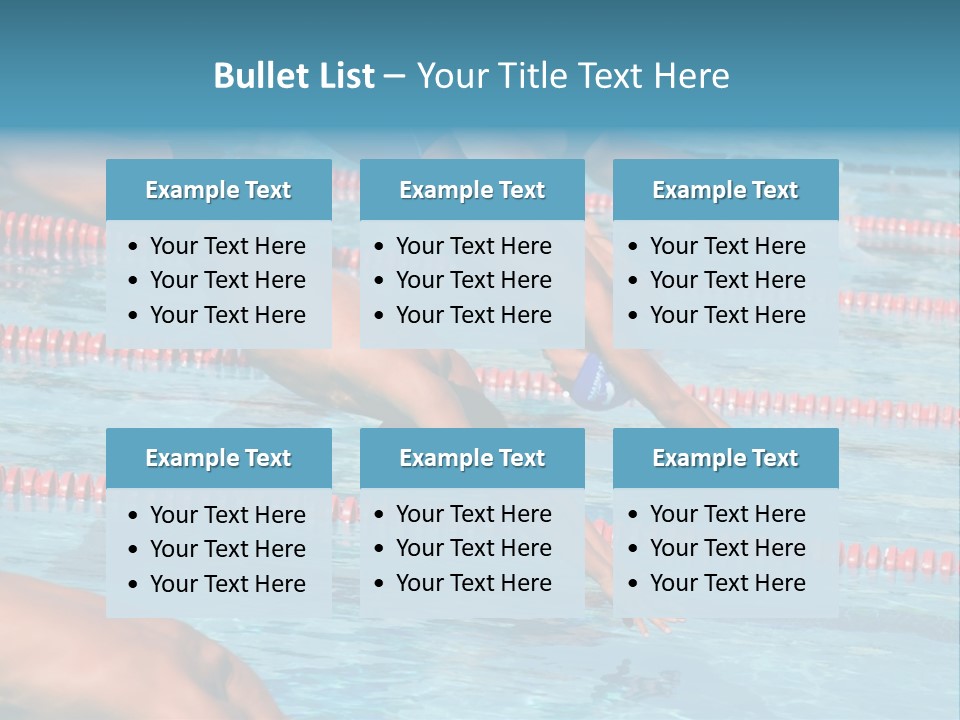 A Group Of People Diving In A Swimming Pool PowerPoint Template