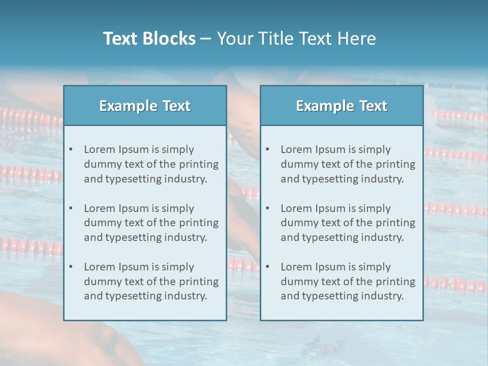 A Group Of People Diving In A Swimming Pool PowerPoint Template