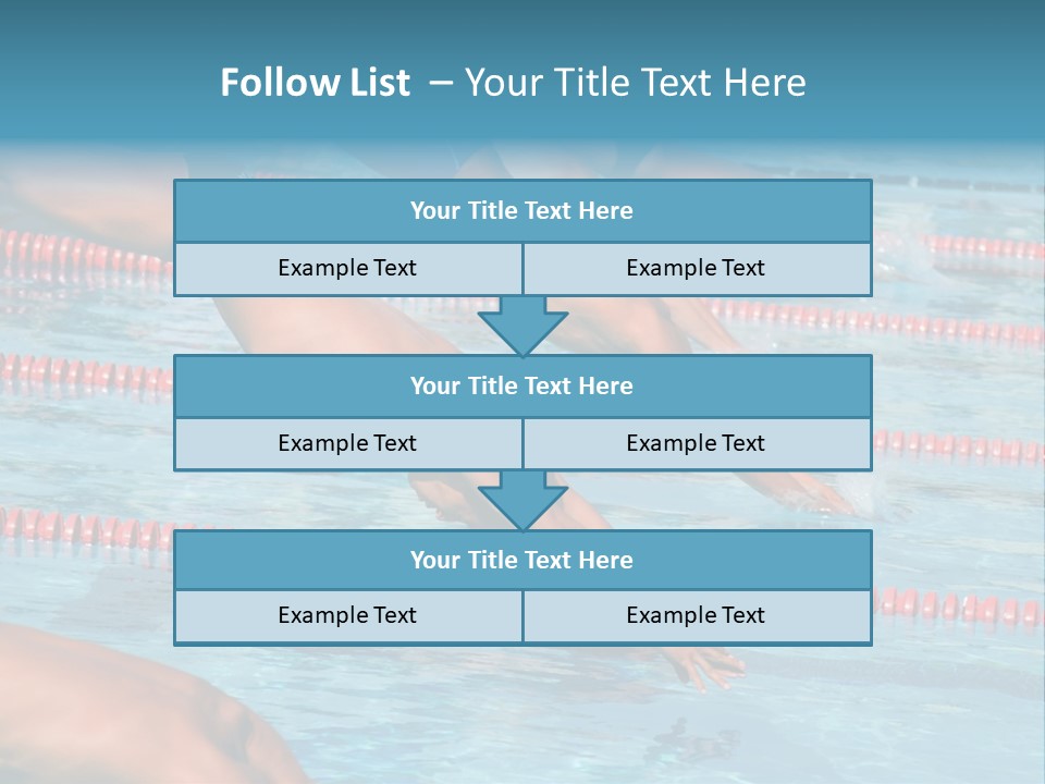 A Group Of People Diving In A Swimming Pool PowerPoint Template