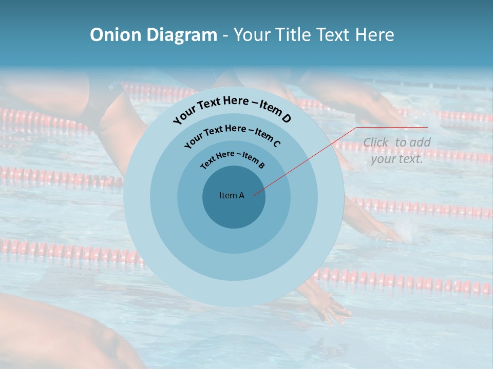 A Group Of People Diving In A Swimming Pool PowerPoint Template