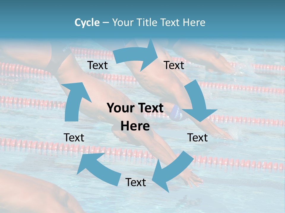 A Group Of People Diving In A Swimming Pool PowerPoint Template
