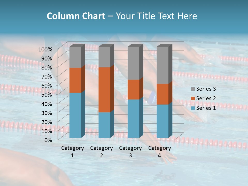 A Group Of People Diving In A Swimming Pool PowerPoint Template