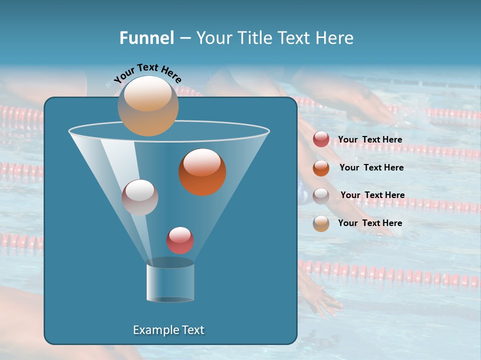 A Group Of People Diving In A Swimming Pool PowerPoint Template