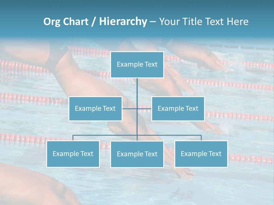 A Group Of People Diving In A Swimming Pool PowerPoint Template