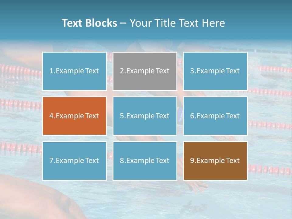 A Group Of People Diving In A Swimming Pool PowerPoint Template