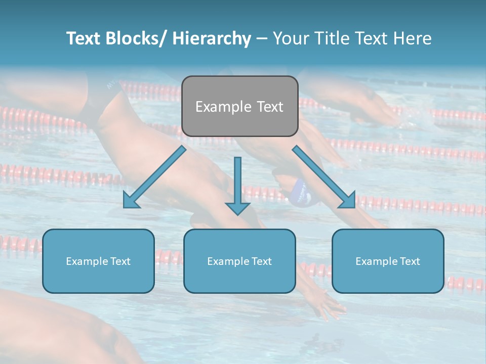 A Group Of People Diving In A Swimming Pool PowerPoint Template