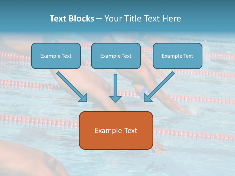 A Group Of People Diving In A Swimming Pool PowerPoint Template