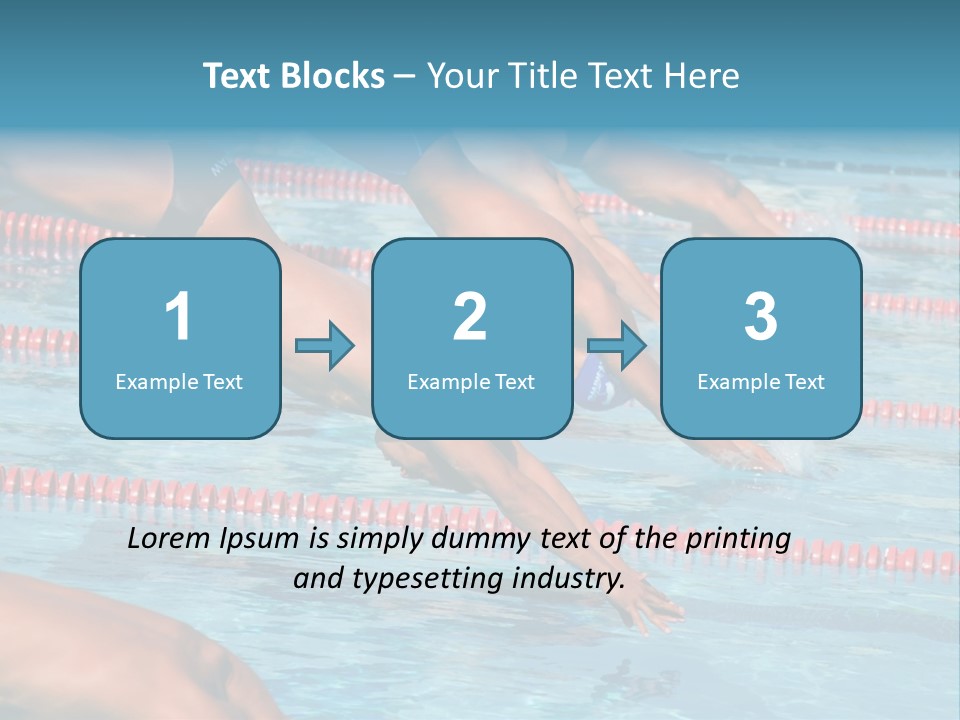 A Group Of People Diving In A Swimming Pool PowerPoint Template