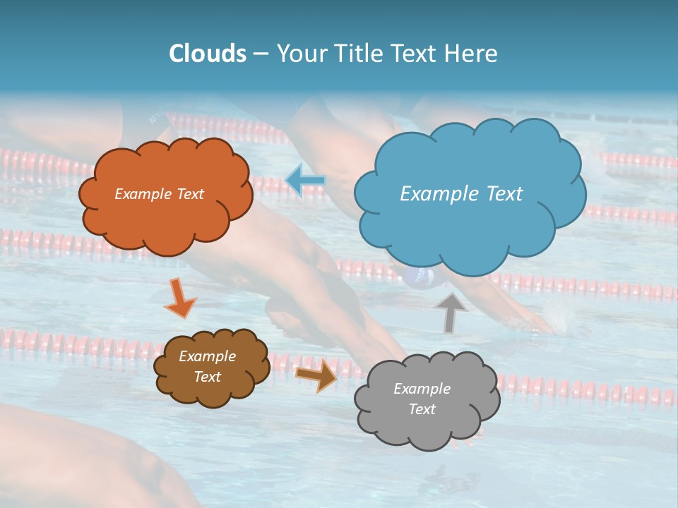 A Group Of People Diving In A Swimming Pool PowerPoint Template