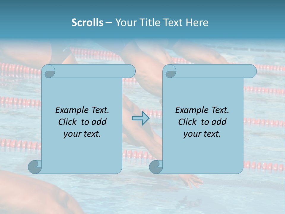 A Group Of People Diving In A Swimming Pool PowerPoint Template