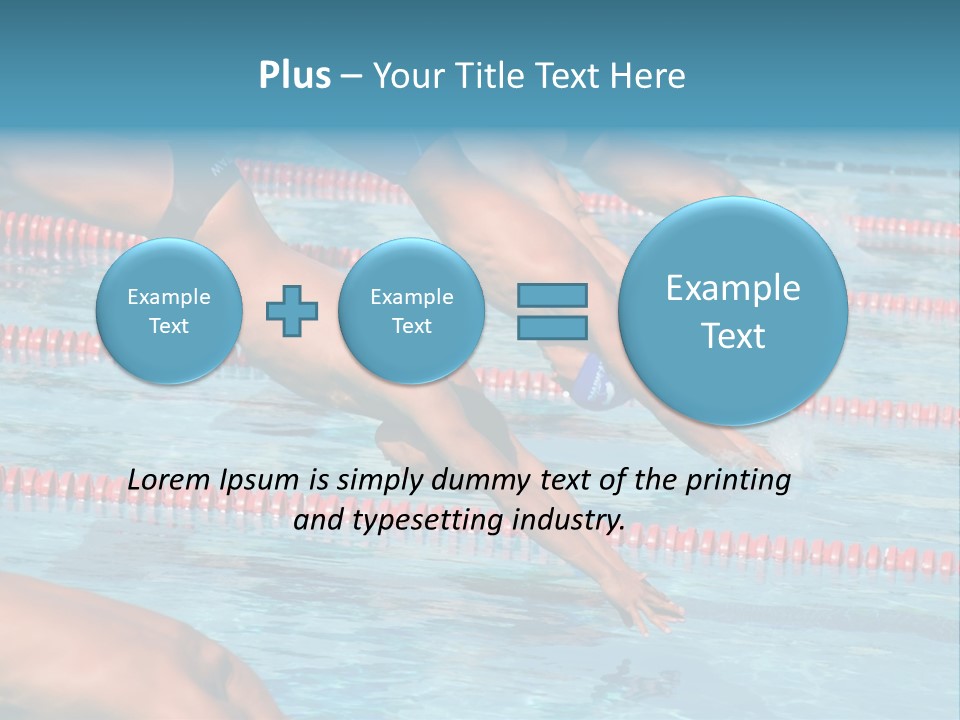 A Group Of People Diving In A Swimming Pool PowerPoint Template
