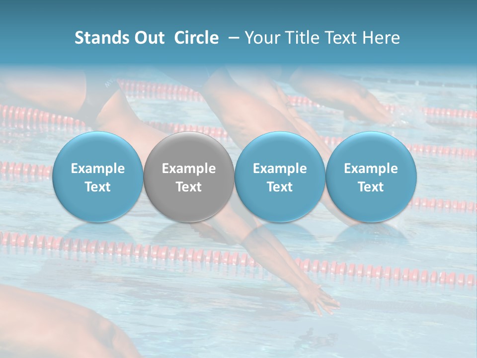 A Group Of People Diving In A Swimming Pool PowerPoint Template