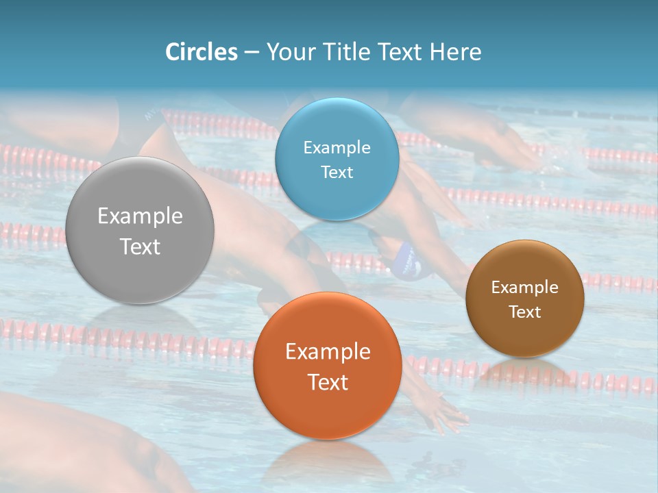 A Group Of People Diving In A Swimming Pool PowerPoint Template