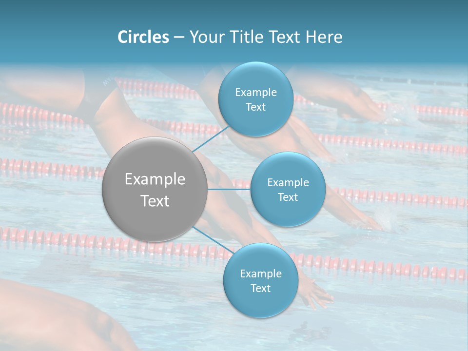 A Group Of People Diving In A Swimming Pool PowerPoint Template