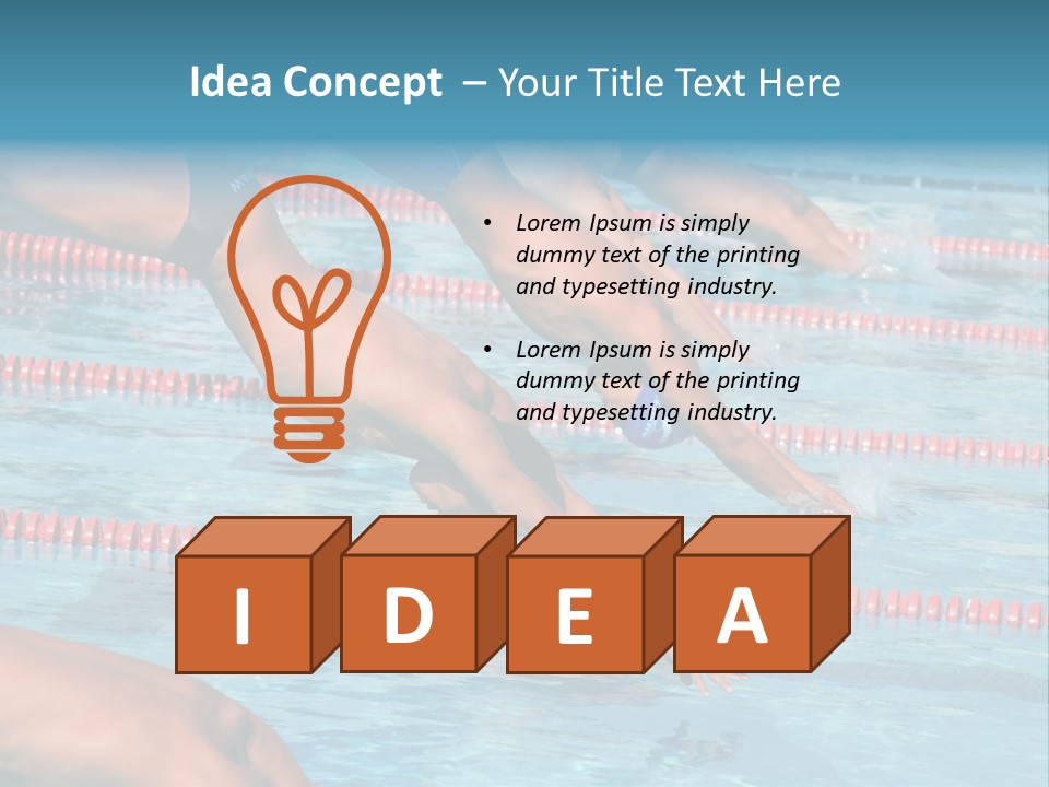 A Group Of People Diving In A Swimming Pool PowerPoint Template