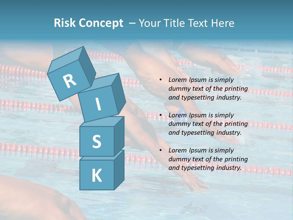 A Group Of People Diving In A Swimming Pool PowerPoint Template