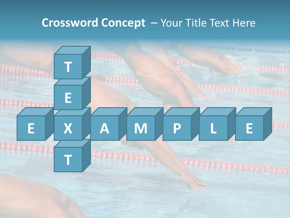 A Group Of People Diving In A Swimming Pool PowerPoint Template