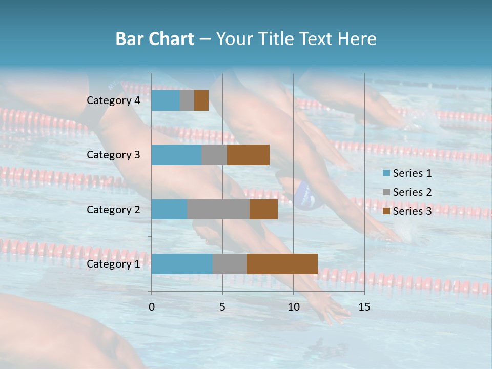 A Group Of People Diving In A Swimming Pool PowerPoint Template