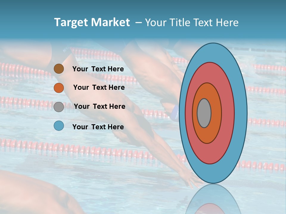A Group Of People Diving In A Swimming Pool PowerPoint Template