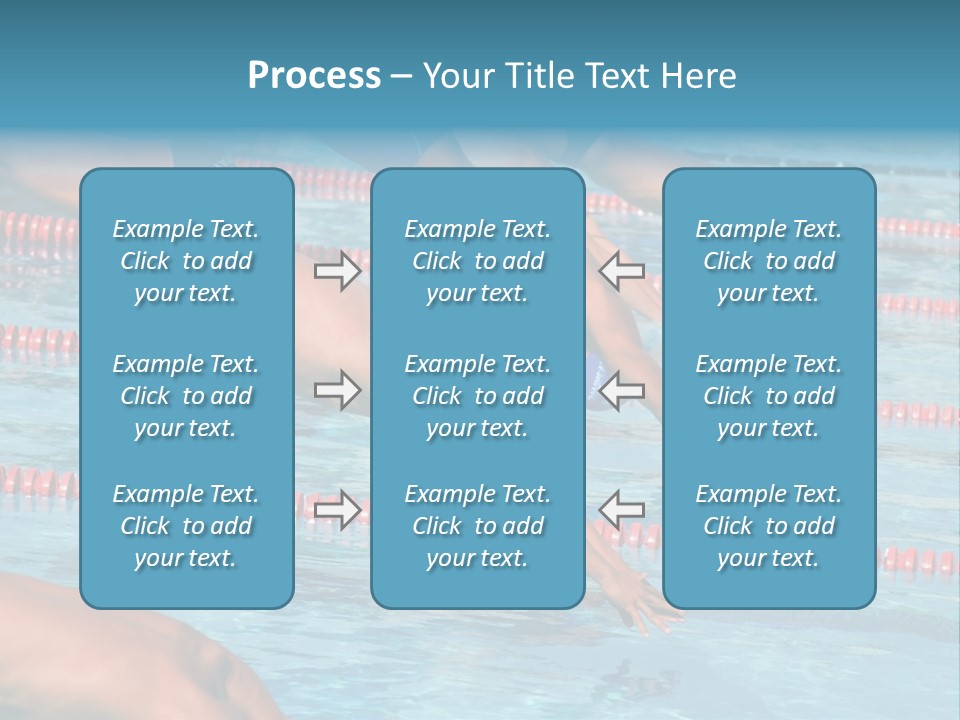 A Group Of People Diving In A Swimming Pool PowerPoint Template