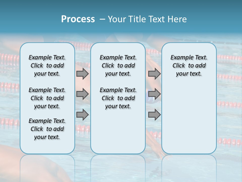 A Group Of People Diving In A Swimming Pool PowerPoint Template