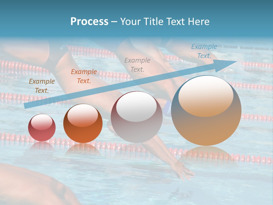 A Group Of People Diving In A Swimming Pool PowerPoint Template