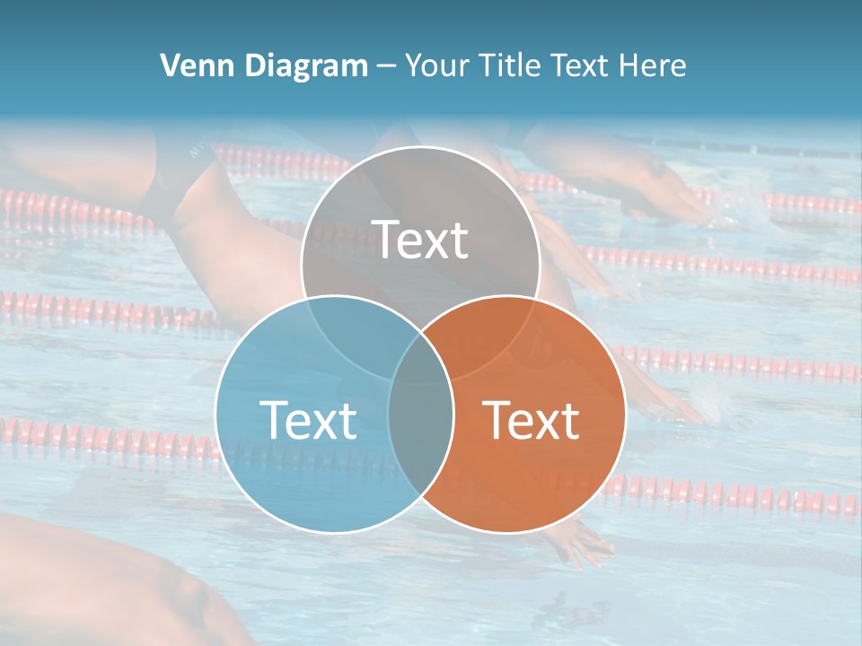 A Group Of People Diving In A Swimming Pool PowerPoint Template