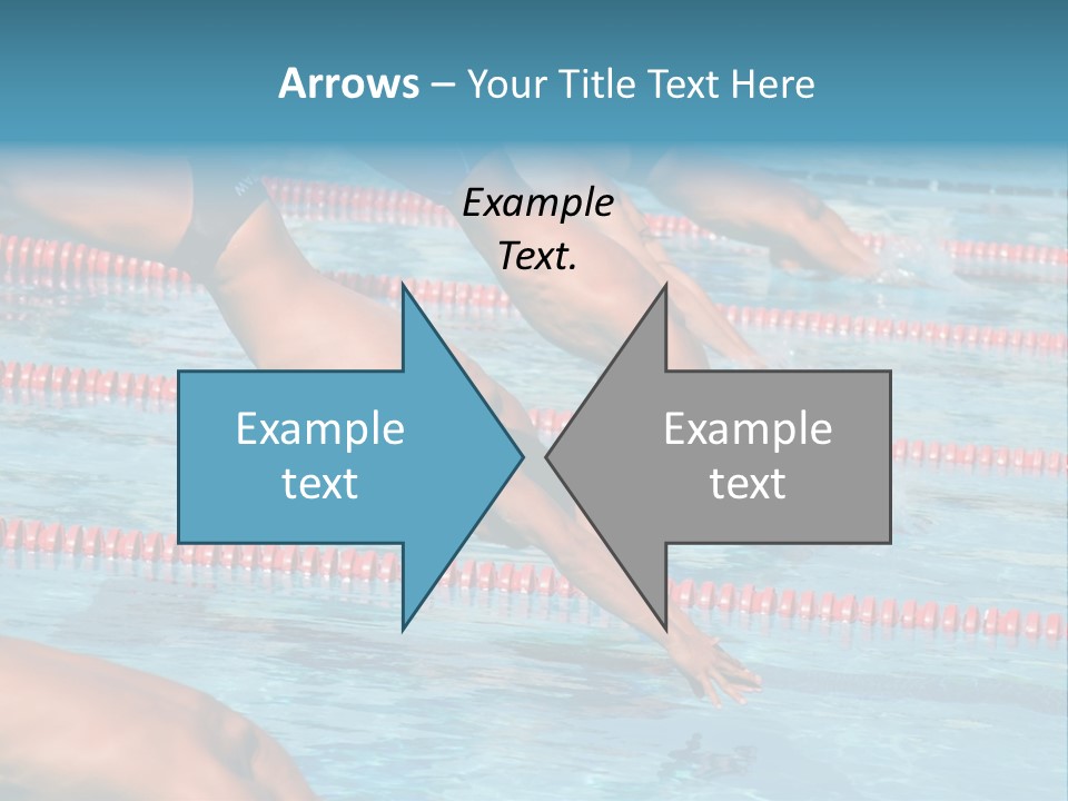 A Group Of People Diving In A Swimming Pool PowerPoint Template