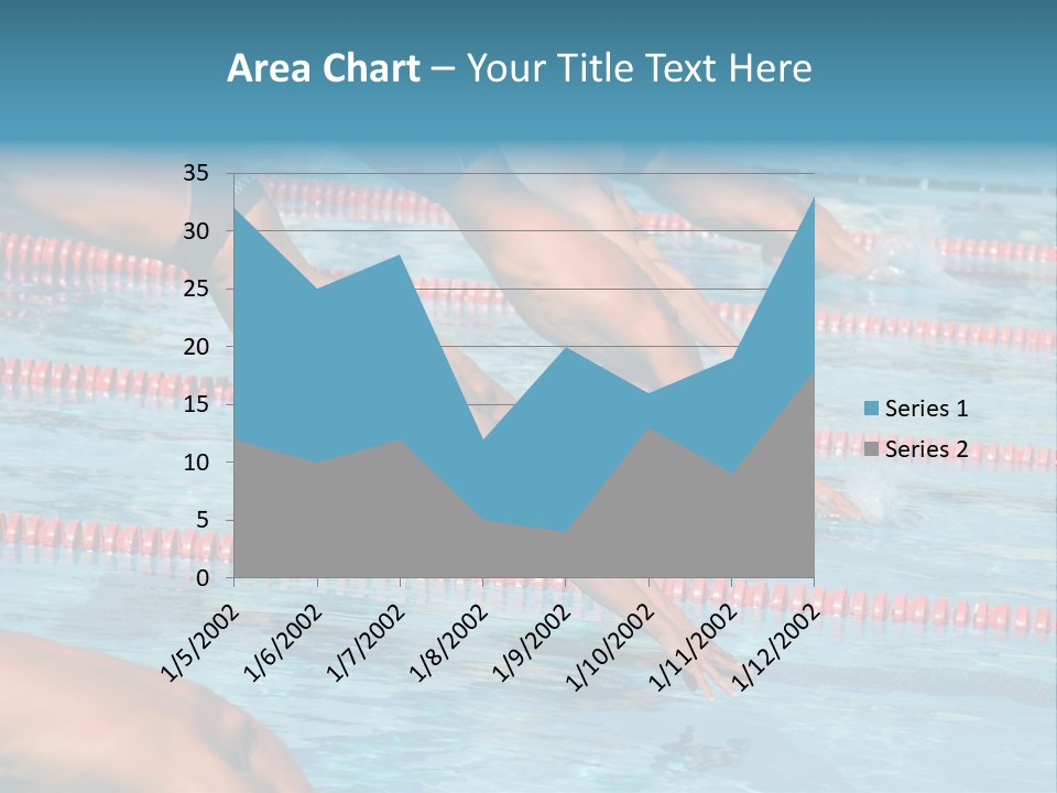 A Group Of People Diving In A Swimming Pool PowerPoint Template